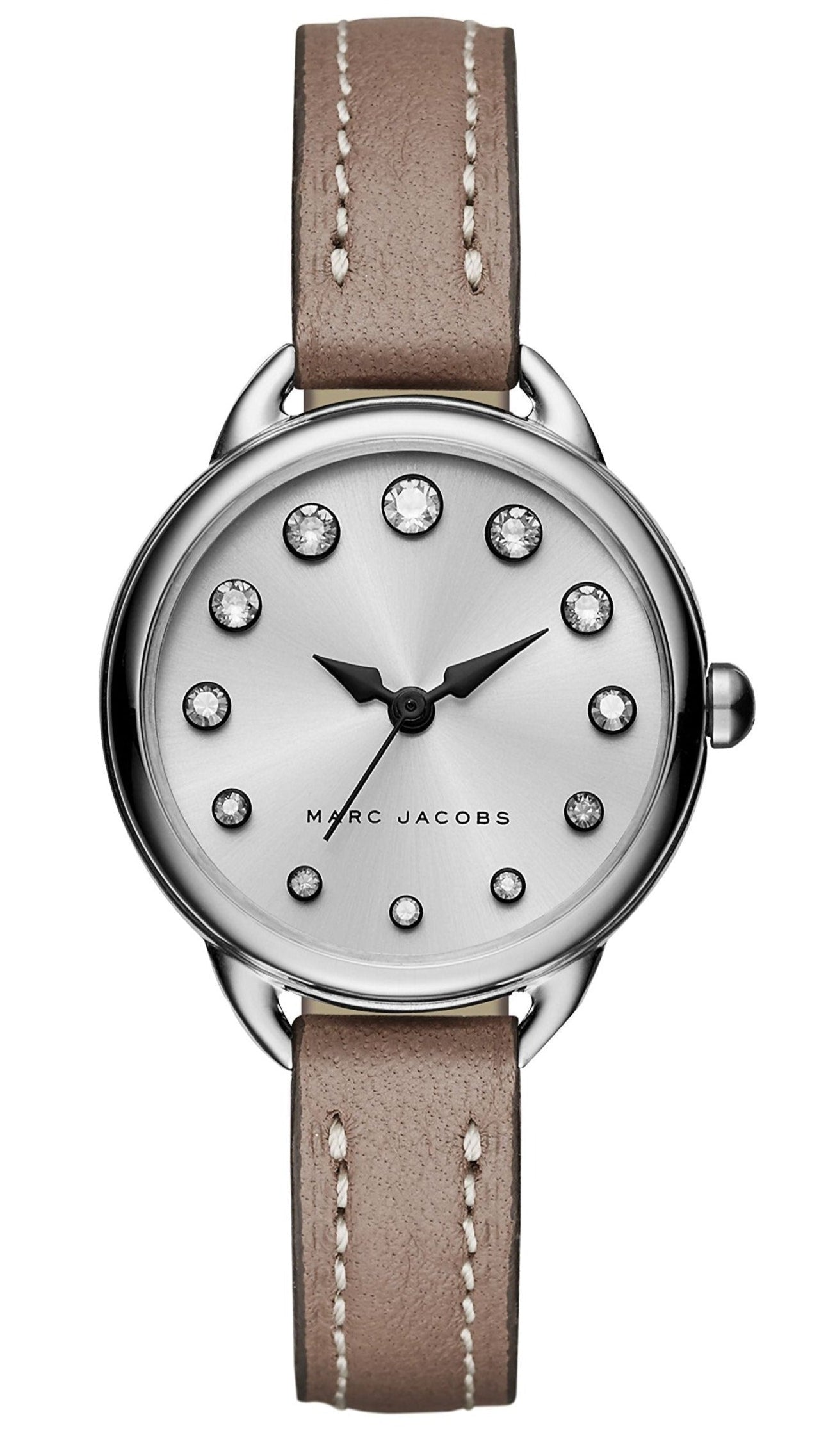 Marc Jacobs Betty White Dial Brown Leather Strap Women Watch - MJ1480