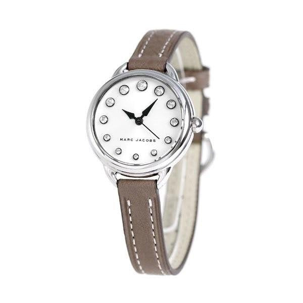 Marc Jacobs Betty White Dial Brown Leather Strap Women Watch - MJ1480