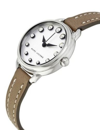 Marc Jacobs Betty White Dial Brown Leather Strap Women Watch - MJ1480