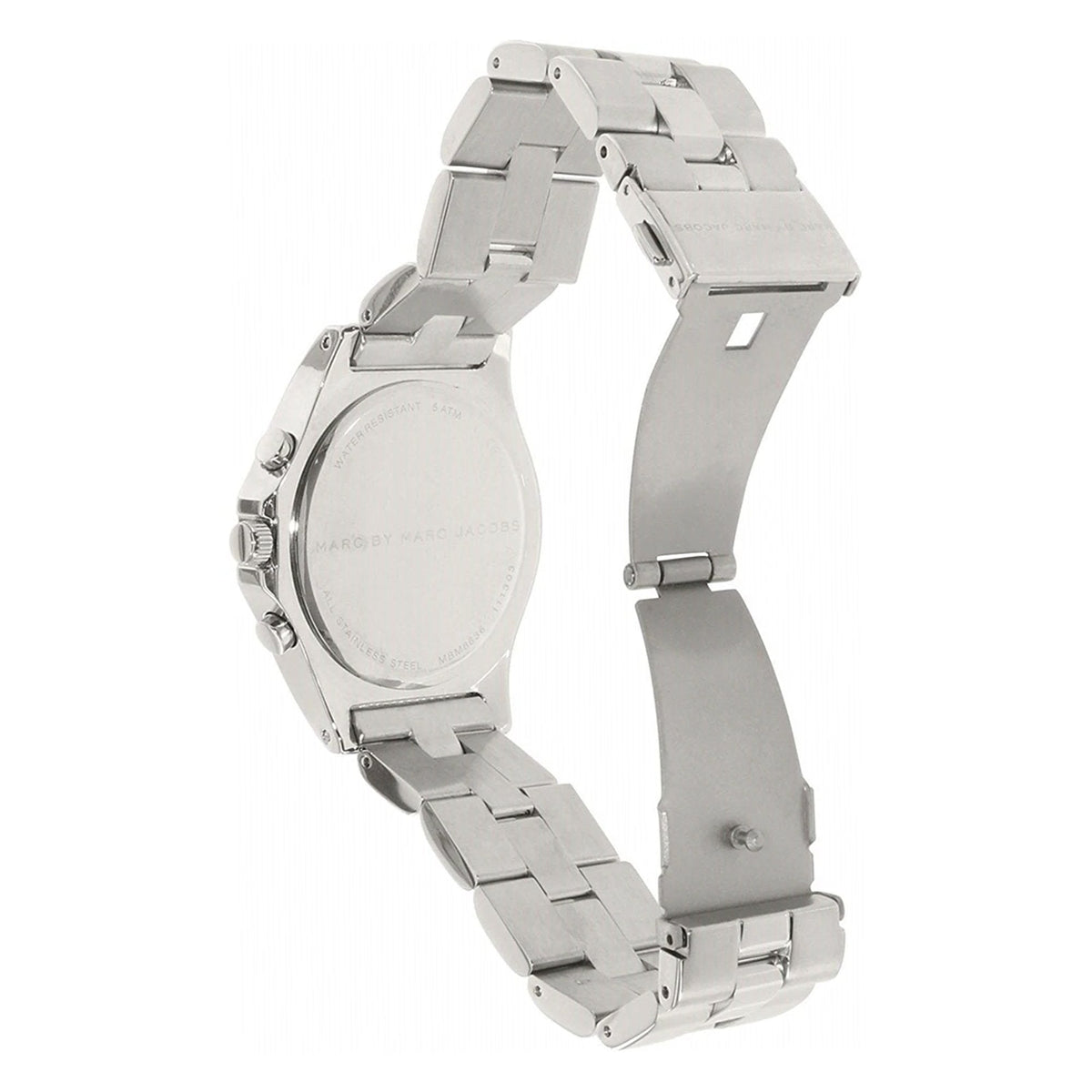 Marc Jacobs Blade MBM8636 side profile showing bracelet strap and case thickness