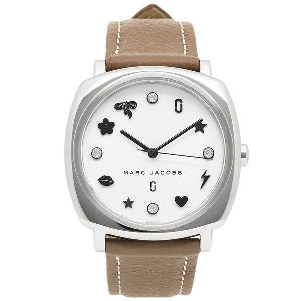Marc Jacobs Mandy Silver Dial Brown Leather Strap Women Watch - MJ1563