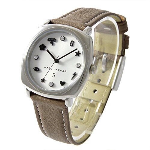 Marc Jacobs Mandy Silver Dial Brown Leather Strap Women Watch - MJ1563
