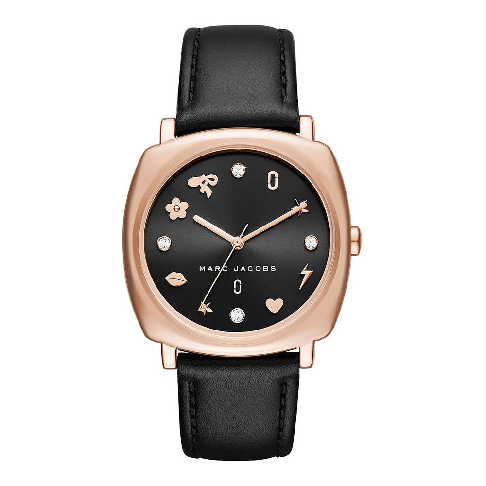 Marc Jacobs Mandy Black Dial Rose Gold Women Watch - MJ1565