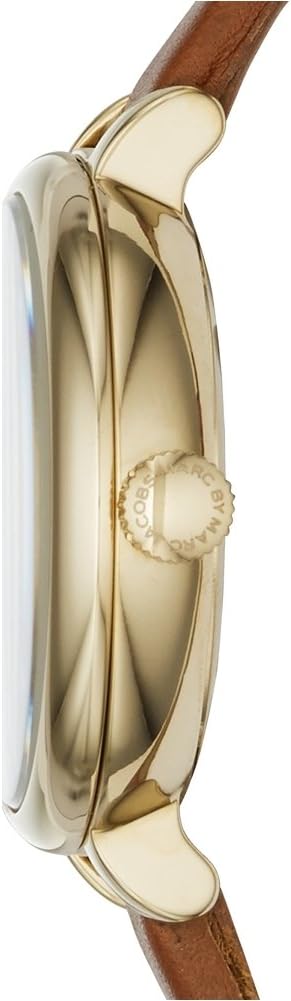 Marc By Marc Jacobs Sally White Dial Brown Leather Strap Women's Watch - MBM1351