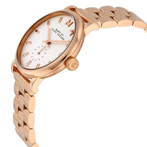 Marc By Marc Jacobs MBM3244 rose gold-tone watch with braided bracelet side view