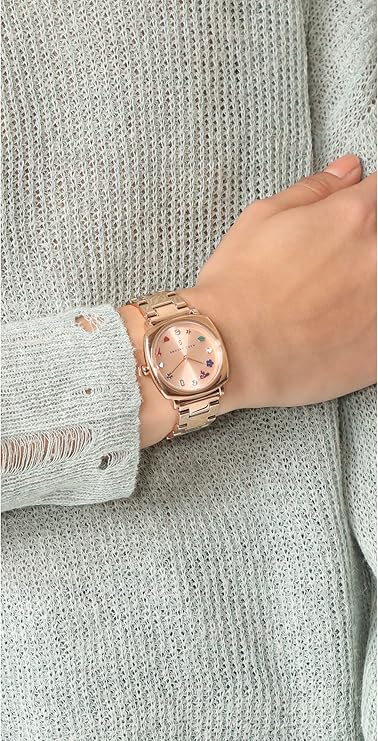 Marc Jacobs Mandy MJ3550 rose gold watch worn on wrist