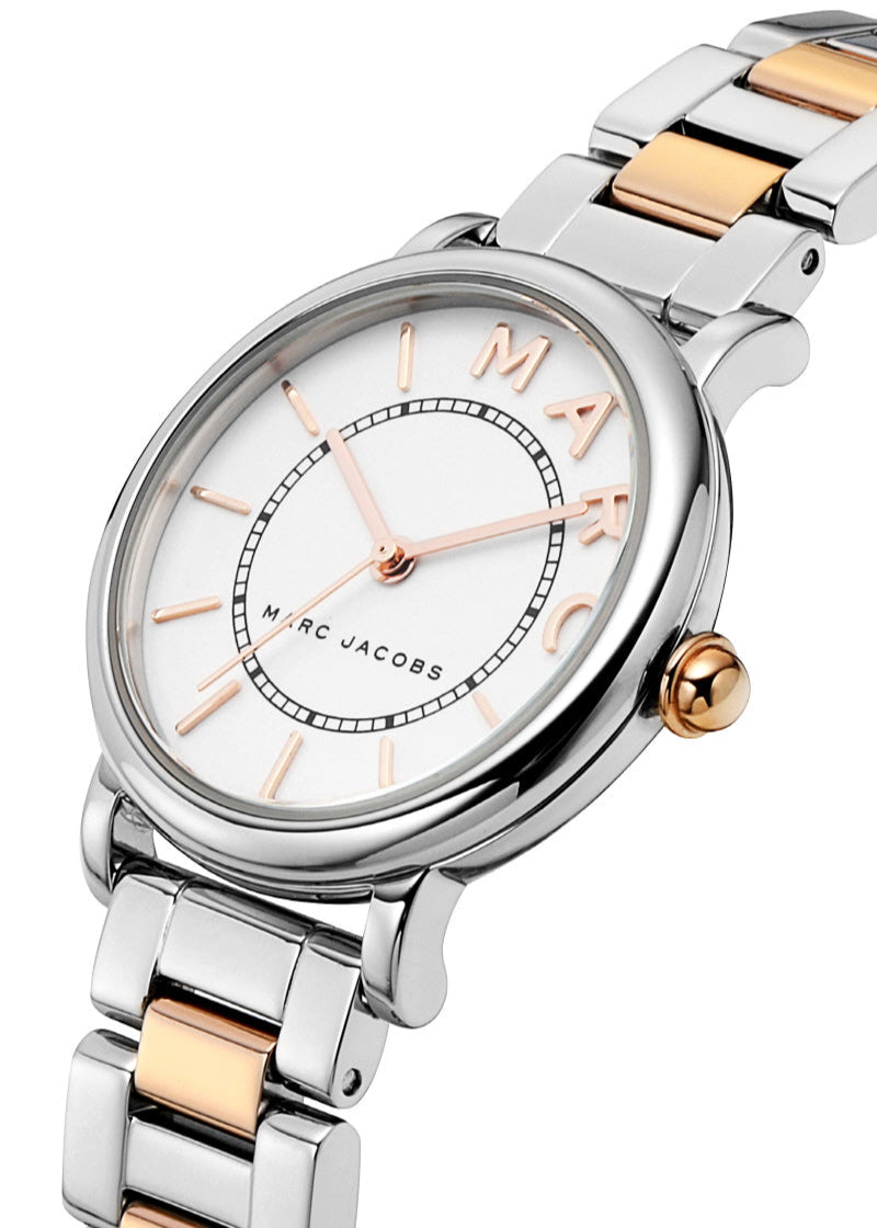 Marc Jacobs Roxy White Dial Two Tone Steel Strap Women Watch - MJ3553