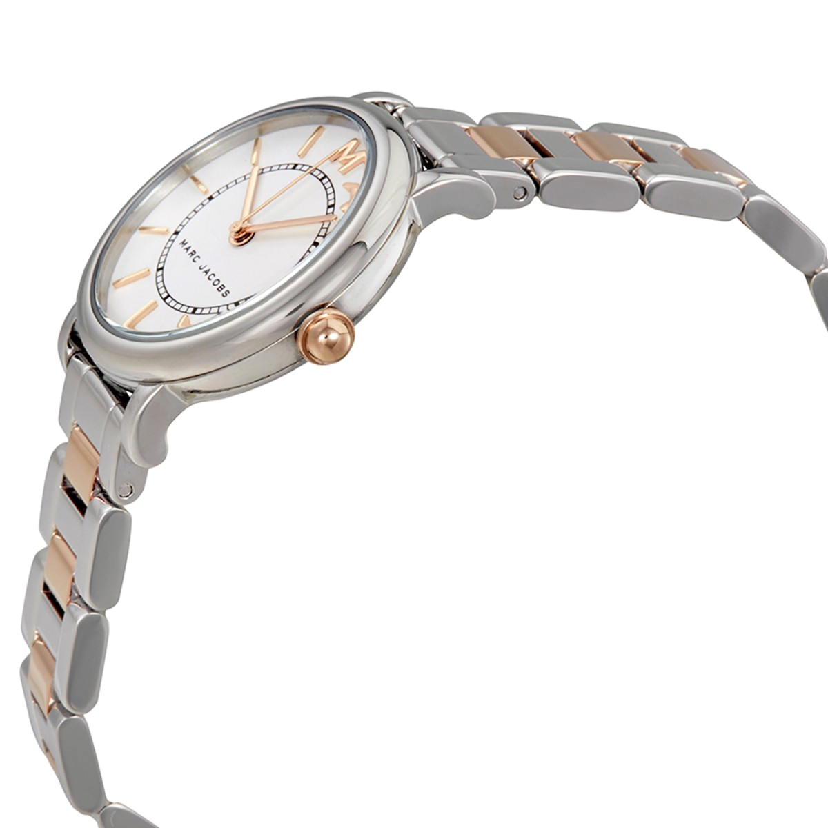 Marc Jacobs Roxy White Dial Two Tone Steel Strap Women Watch - MJ3553