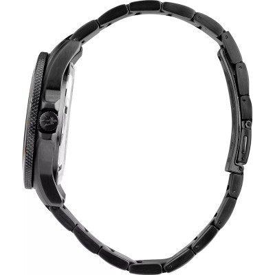 Maserati Competizione watch side profile showing case thickness and bracelet