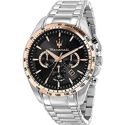 Maserati Competizione Automatic Silver Dial Two-Tone Silver and Rose Gold Stainless Steel Men's Watch R8873612047