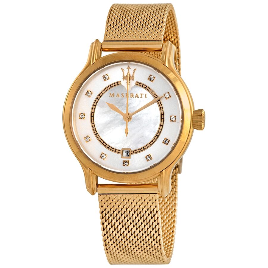 Maserati Epoca Diamond Mother of Pearl Dial Ladies Watch R8853118502