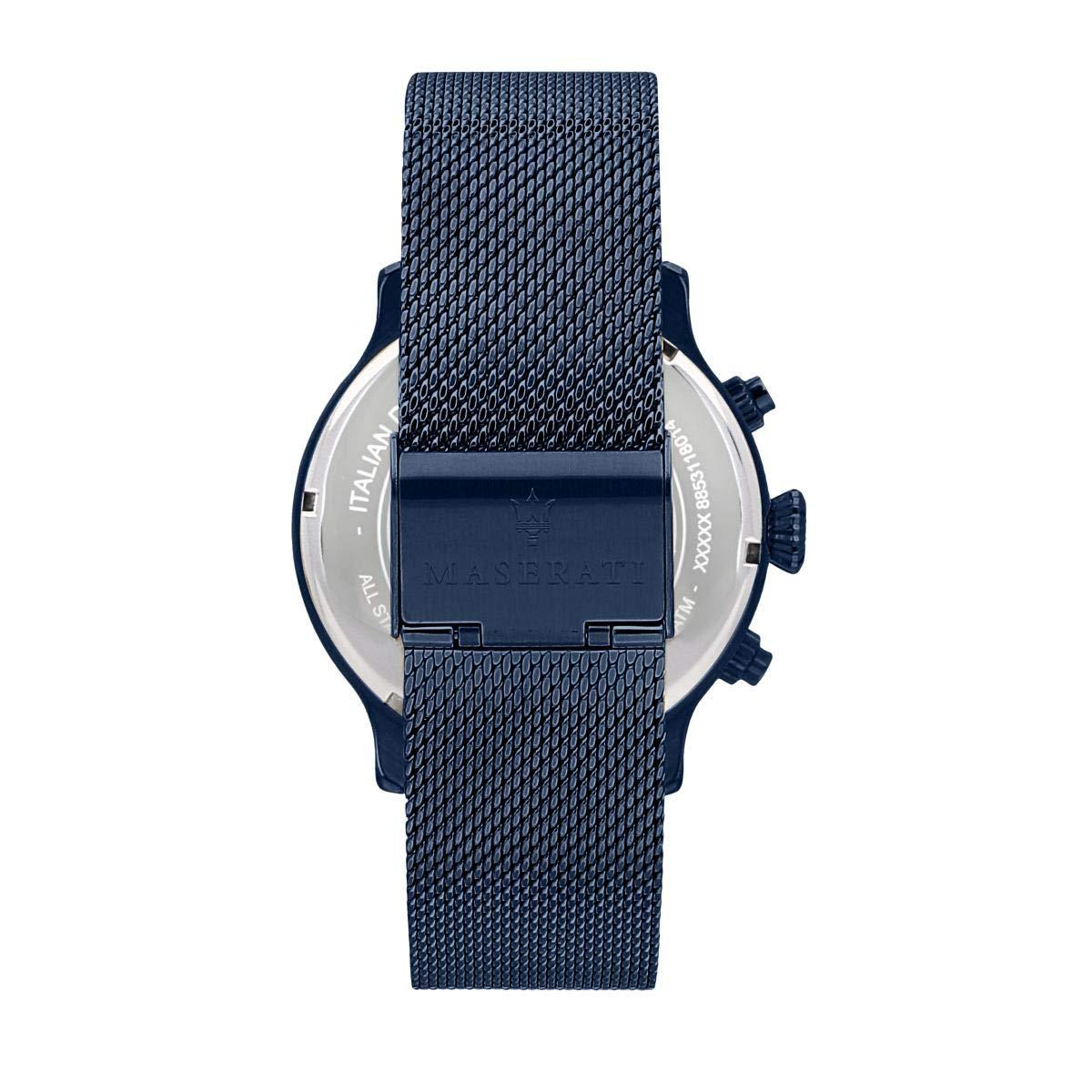 Maserati Epoca watch caseback with mesh strap