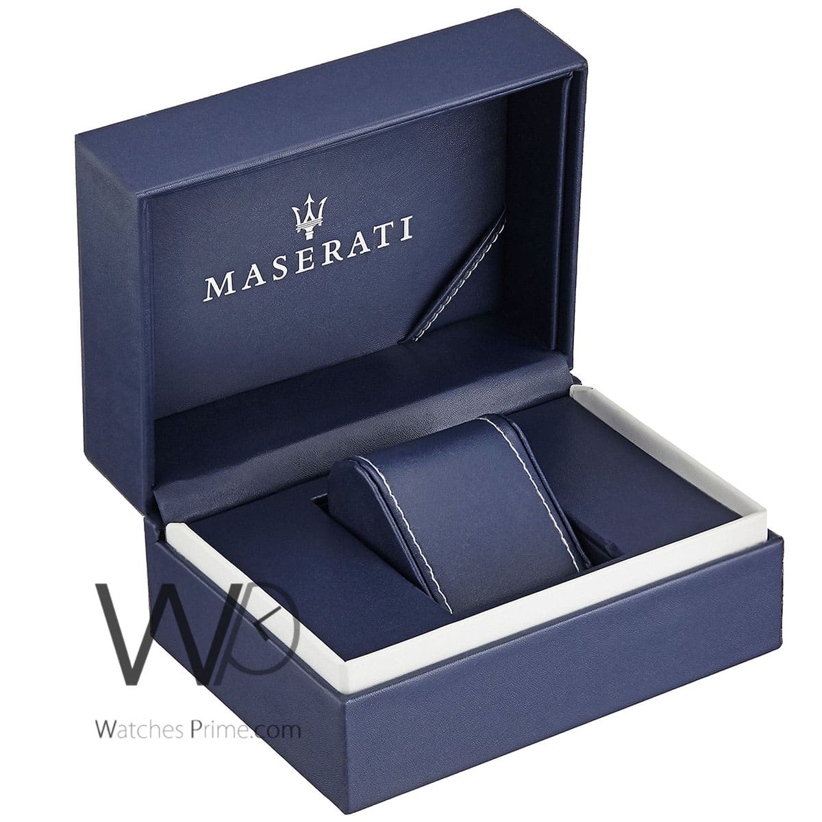 Maserati Epoca watch original packaging in blue box with trident logo