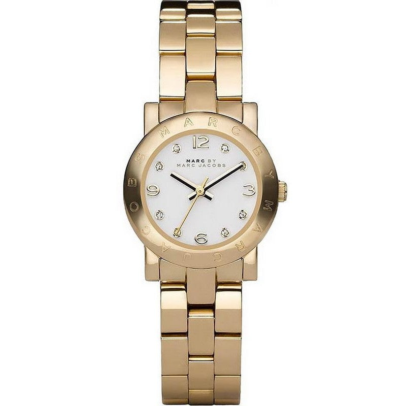 Marc By Marc Jacobs Amy Dinky White Dial Gold Watch - MBM3226