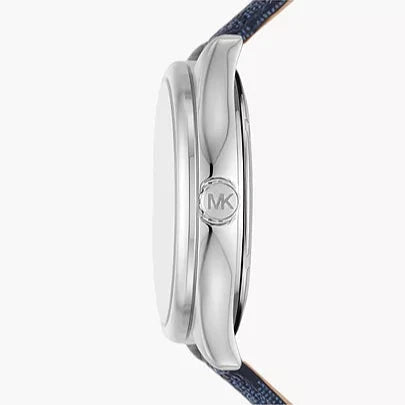 Michael Kors Benning Three Hand Admiral Blue PVC Watch - MK8930
