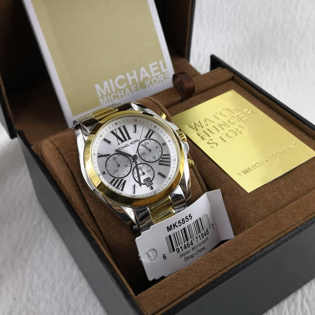 Michael Kors Bradshaw Chronograph Two-tone Ladies Watch MK5855