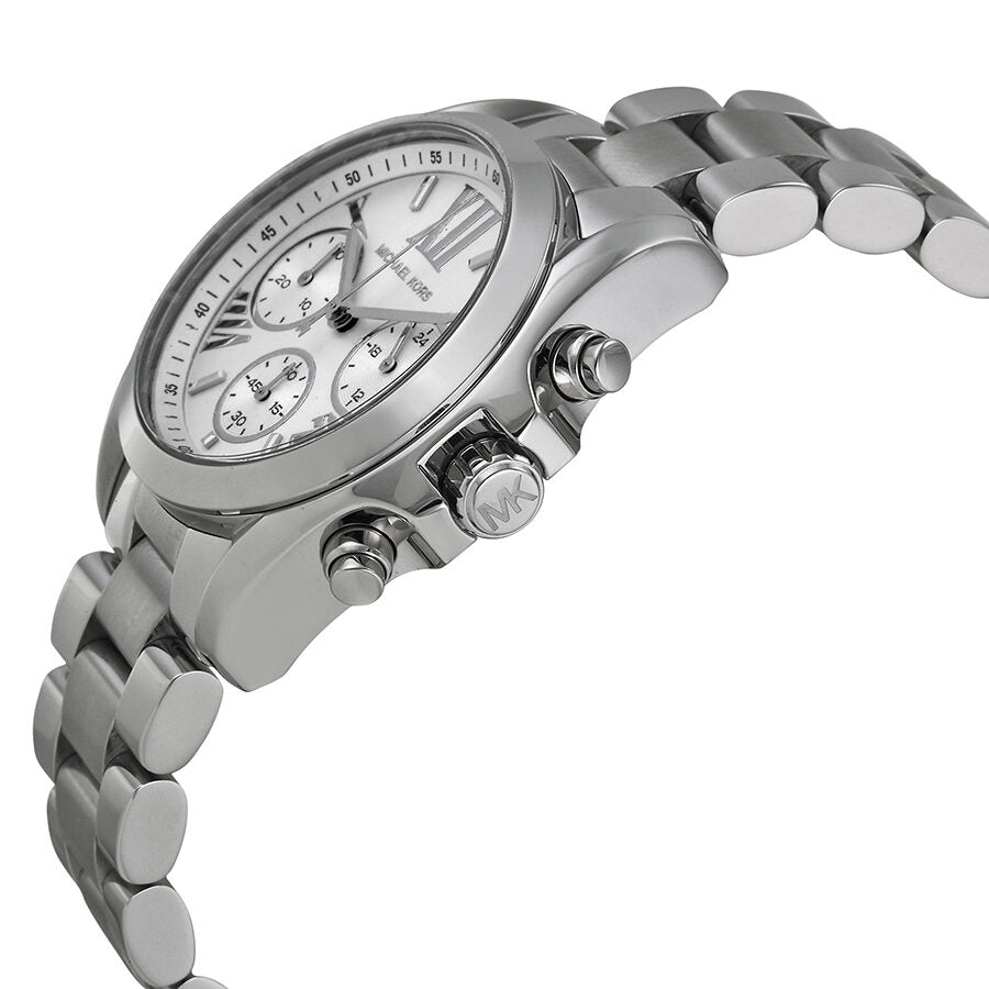 Michael Kors Bradshaw Chronograph White Dial Silver Women's Watch - MK6174