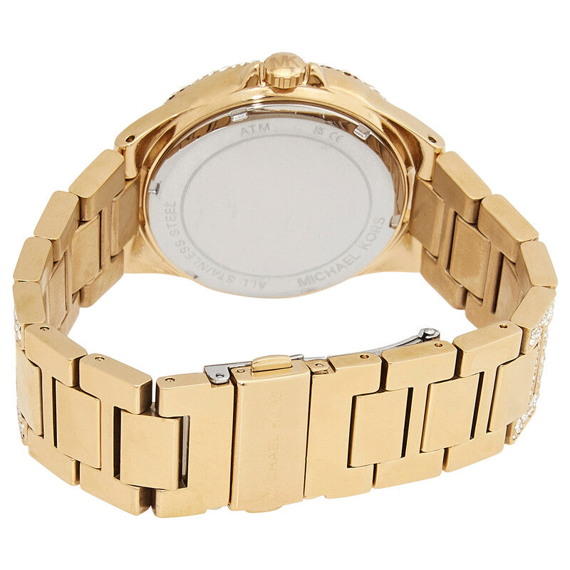 Michael Kors Camille Chronograph Quartz Crystal Gold Dial Ladies Watch - MK6958
