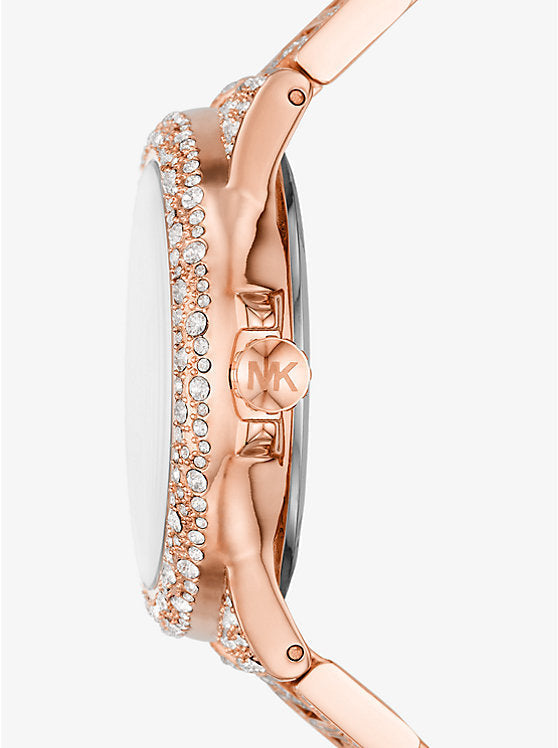 Michael Kors Camille Multifunctional Crystals Rose Gold Dial Rose Gold Steel Strap Watch for Women - MK6961