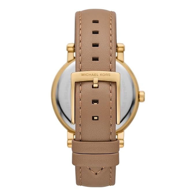 Michael Kors Corey Analog Gold Dial Brown Leather Strap Women's Watch - MK2986