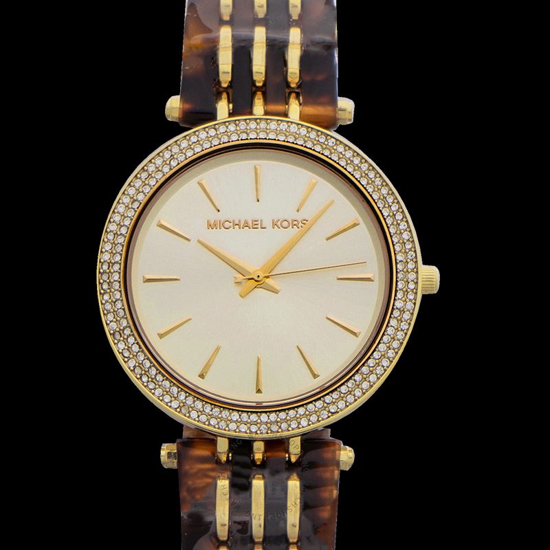 Michael Kors Darci Gold Dial Acetate Strap Ladies Watch MK4326