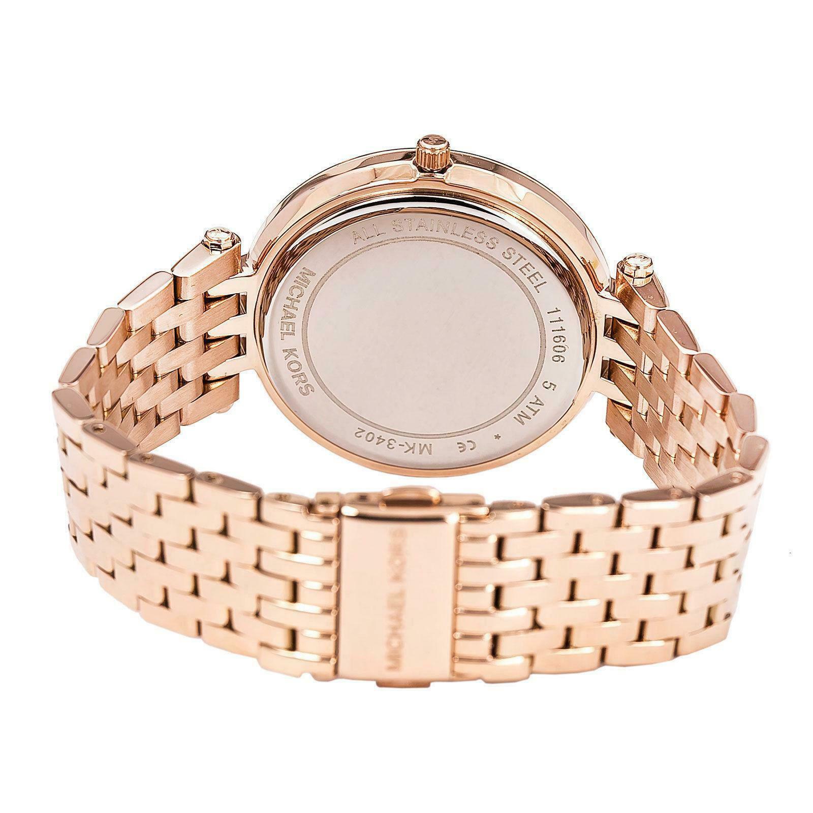 Michael Kors Darci Black Dial Rose Gold Women's Watch - MK3402