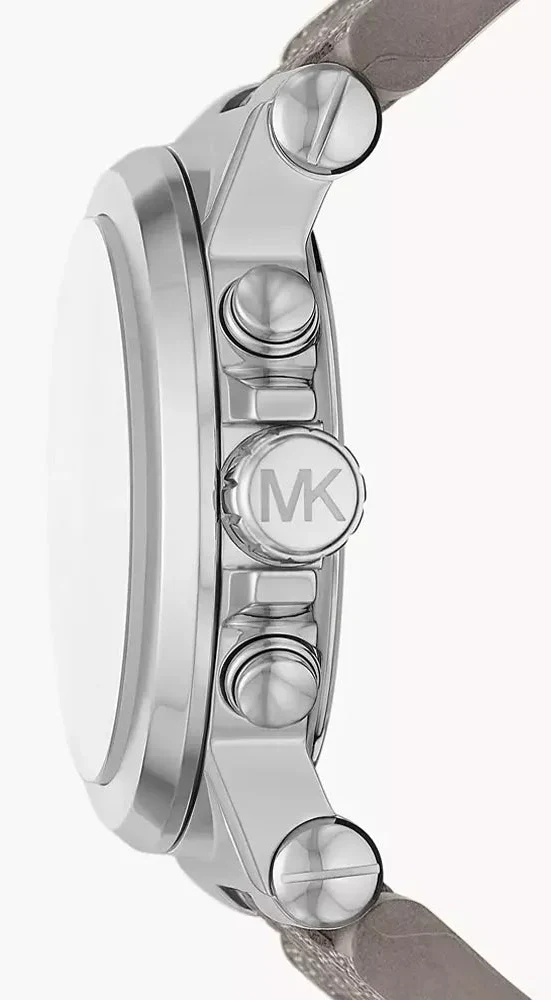 Michael Kors Dylan Chronograph Grey Dial Grey PVC Strap Watch For Men - MK8935