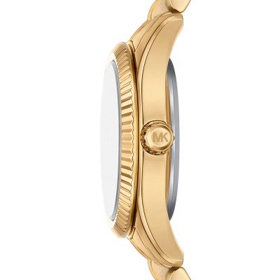 Side view of Michael Kors Lexington MK4813 showing textured bezel and case profile