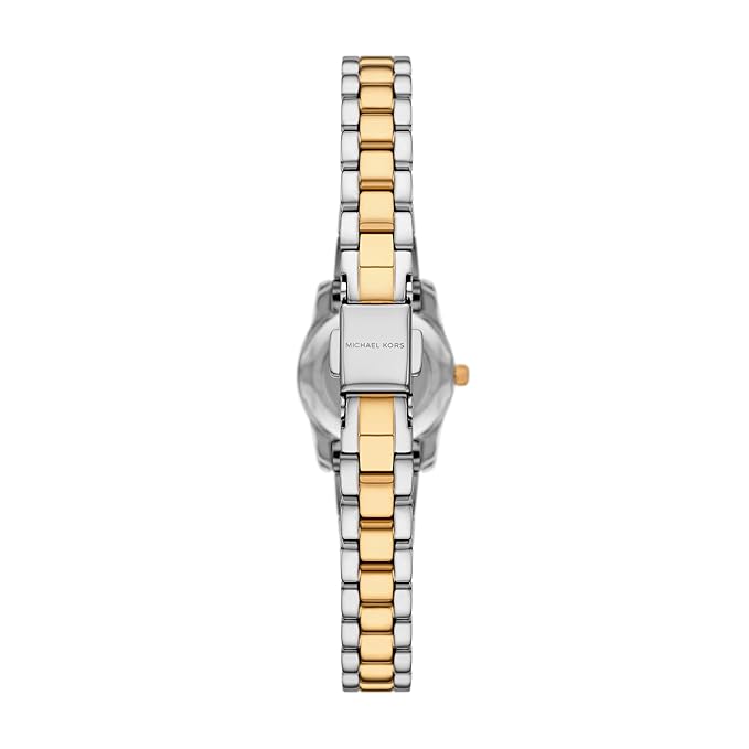 Michael Kors Lexington MK4903 caseback showing stainless steel two-tone design