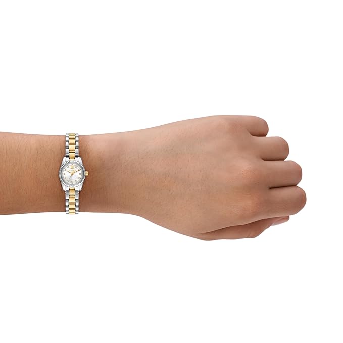 Michael Kors Lexington MK4903 two-tone watch on wrist showing multicolor dial