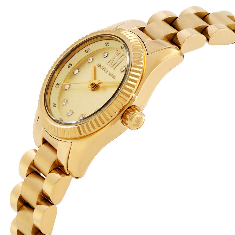 Michael Kors Lexington gold-tone chronograph women's watch with matching bracelet