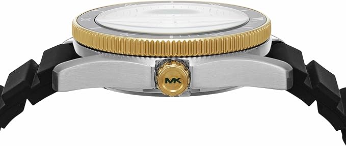 Michael Kors Maritime watch side view showing bezel and crown detail