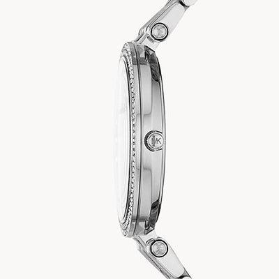 Michael Kors Melissa MK4367 side profile showing case depth and bracelet width