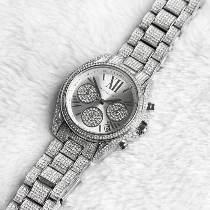 Michael Kors Mini Bradshaw All Silver Women's Watch MK6454