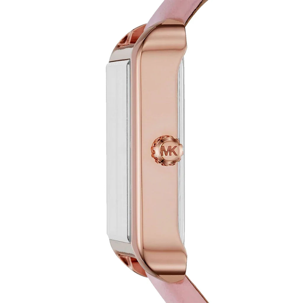 Michael Kors Lake Pavé Rose Gold-Tone and Leather Women's Watch - MK2669