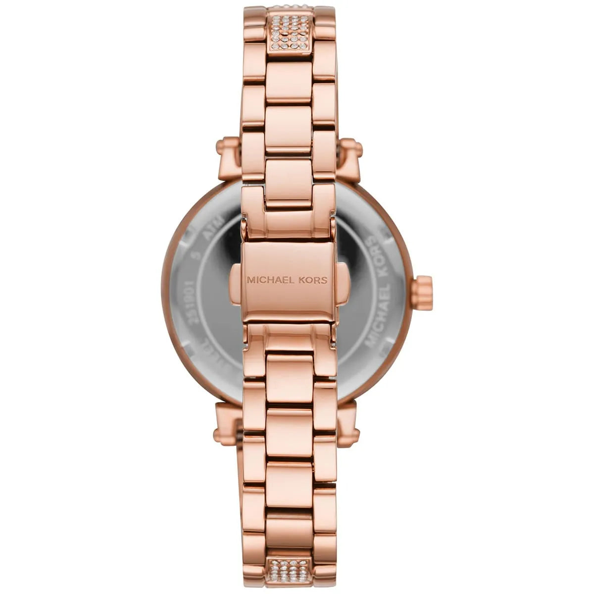 Michael Kors MK4354 Sofie case back view with metal strap
