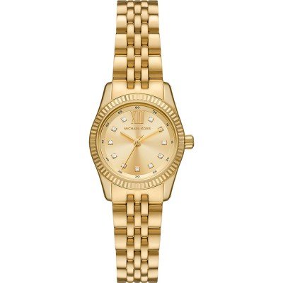 Michael Kors MK4741 Petite Lexington gold-tone watch with champagne dial and crystal bezel