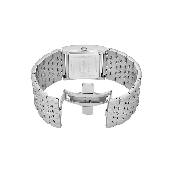 Michael Kors MK4938LE silver stainless steel watch displayed on bracelet showing full design