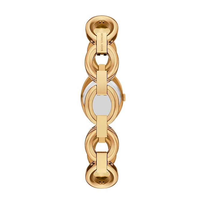 MK4957 gold-tone sculptural link bracelet detail showing chain construction
