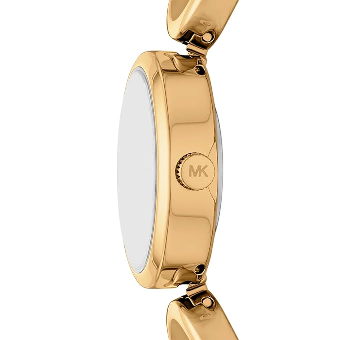 Michael Kors MK4957 watch side profile showing case depth and MK logo detail