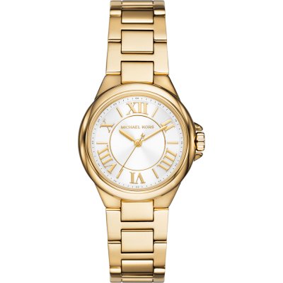 Michael Kors MK7255 Camille gold-tone watch with white dial and Roman numerals