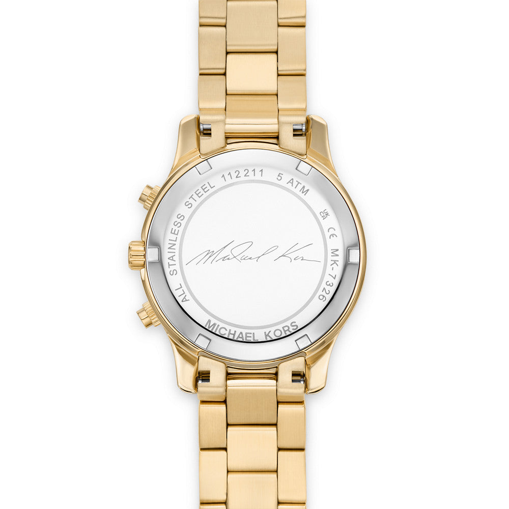 Michael Kors Mini Runway Chronograph Gold Women's Watch - MK7326