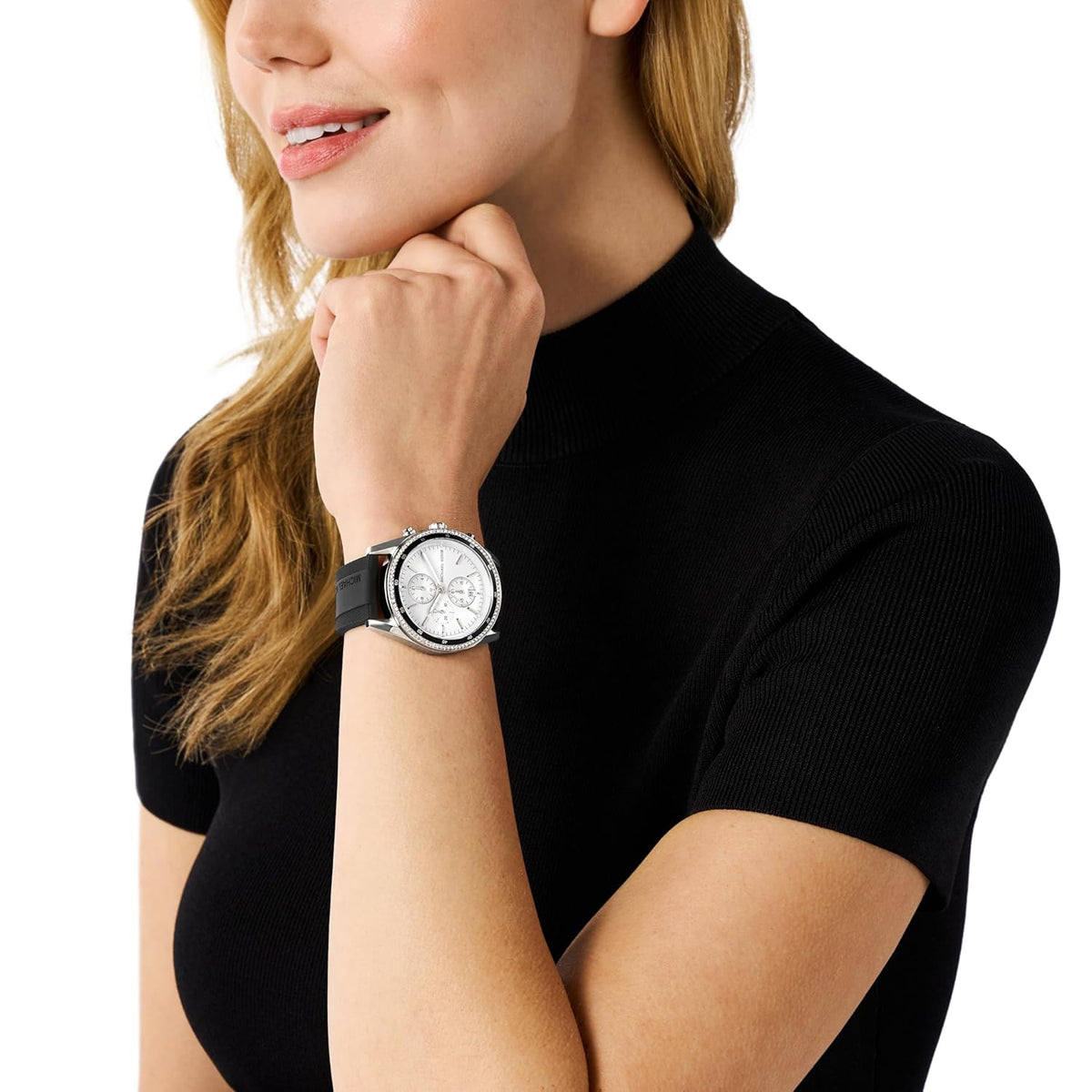 Michael Kors MK7486 chronograph watch worn on wrist