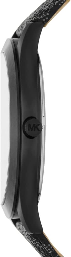 Michael Kors MK8908 side profile showing black stainless steel case