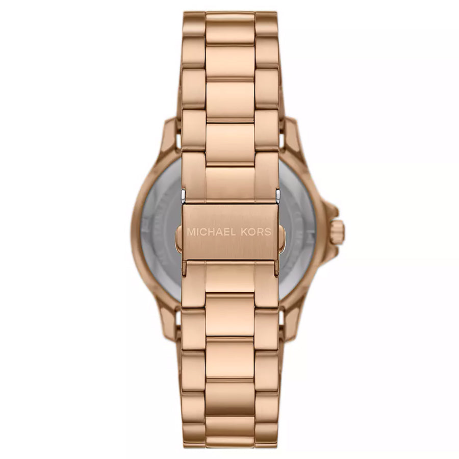 Michael Kors Everest Three-Hand Black Dial Rose-Gold Watch - MK9140