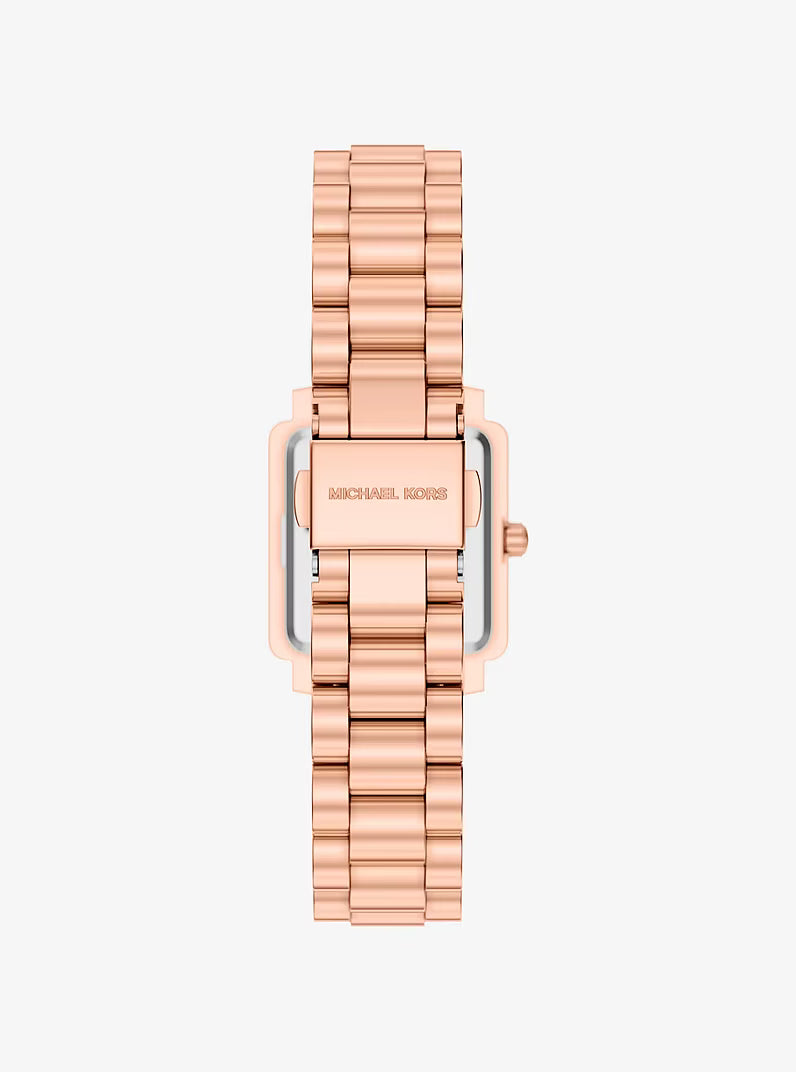Rose gold-tone link bracelet of Michael Kors Petite Gwynn with MK logo clasp