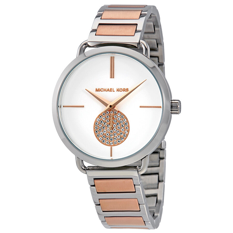 Michael Kors Portia Silver Dial Two-tone Watch MK3709