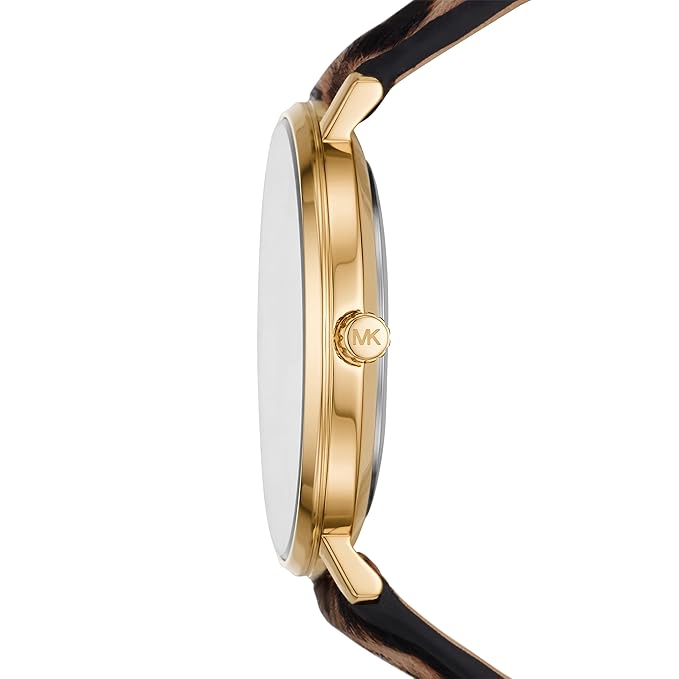 Michael Kors Pyper Three-Hand White Dial Cheetah Print Leather Strap Women's Watch - MK4751