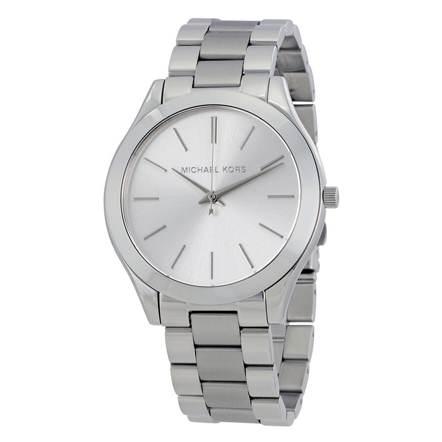Michael Kors Runway silver dial women's watch with stainless steel bracelet