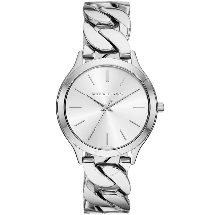 Michael Kors Slim Runway Quartz White Dial Ladies Watch MK7474